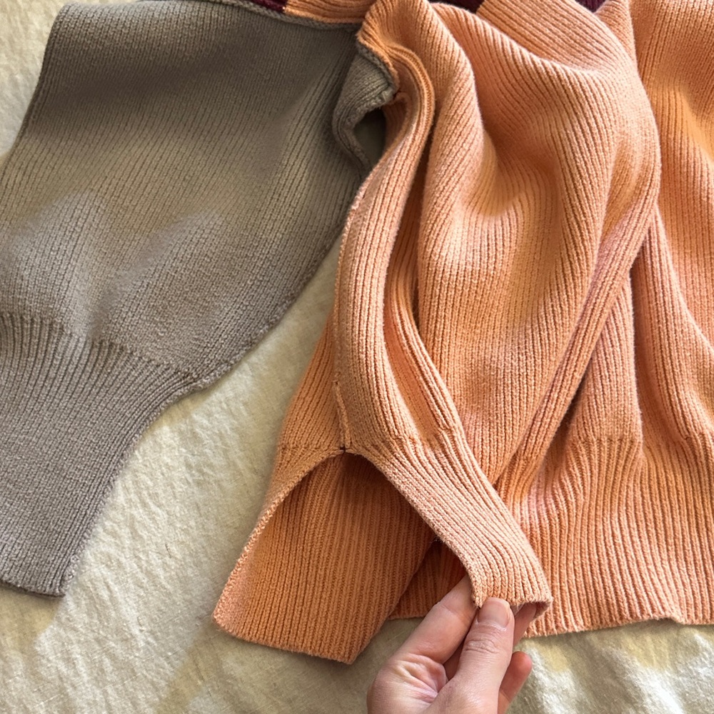 Free People Oversized Colorblock Sweater - Picture 4 of 6